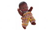 Кукла-пупс Младенец мулат без коробки, 22 см