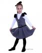 Юбка школьная на кокетке, цвет светло серый, рост 116, 122, 128, 134 см, Purpurino, Украина