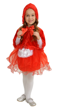 Карнавальный костюм "Красная шапочка с капюшоном", 104-122 см, 4-6 лет, р. 30, 3