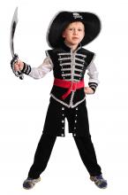 Карнавальный костюм "Пират (аппликация)", 122-140 см, 4-7 лет, р. 30, 34, 38