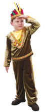 Карнавальный костюм "Индеец", 104-140 см, 4-10 лет, р. 30, 34, 38