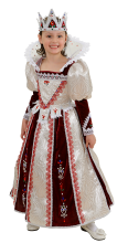 Карнавальный костюм "Королева бордо", 104-128 см, 4-7 лет