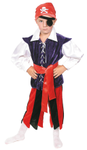 Карнавальный костюм "Пират №1", 104-140 см, 4-10 лет, р. 30, 34, 38