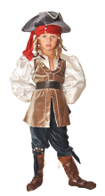 Карнавальный костюм "Пират Джек Воробей", 104-140 см, 4-10 лет, р. 30, 32, 34, 3