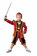 Карнавальный костюм "Принц (красный)", 92-128 см, 2-7 лет, р. 28, 30, 32, 34