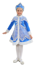 Карнавальный костюм "Снегурочка Вьюга", 104-128 см, 4-7 лет, р. 30, 32, 34