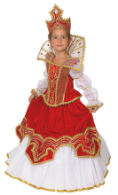 Карнавальный костюм "Царица", 104-140 см, 4-10 лет, р. 30, 34, 36