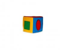 Кубик-погремушка "Геометрические фигуры" Bamsic (123-Б3)