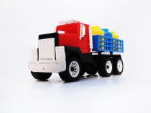 Машина "С" грузовик с бидонами, 24,5х9,5х1,5см ,Kinderway